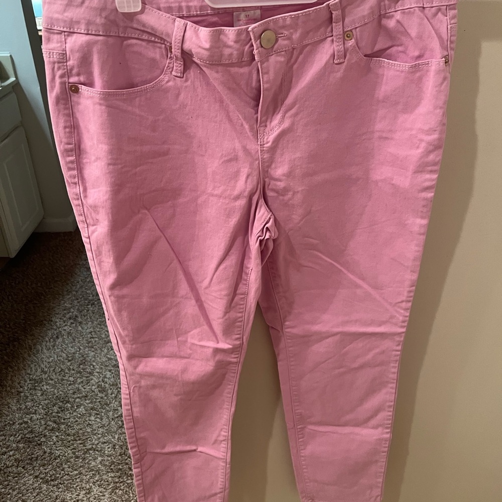Pretty pink work pants.- size 17